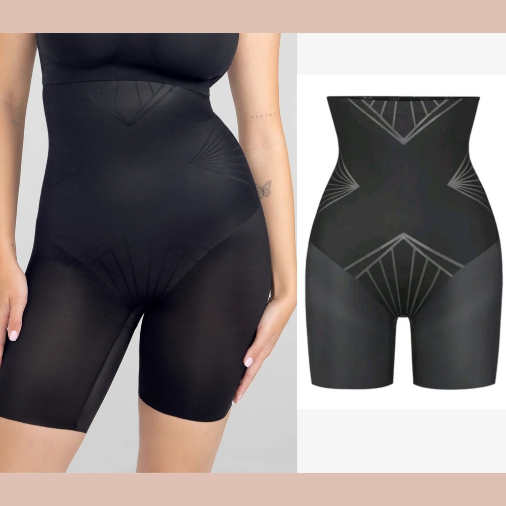 NEW $84 HoneyLove [ Medium‎ ] ShadowSculpt High-Waist Short Vamp Black #T1995